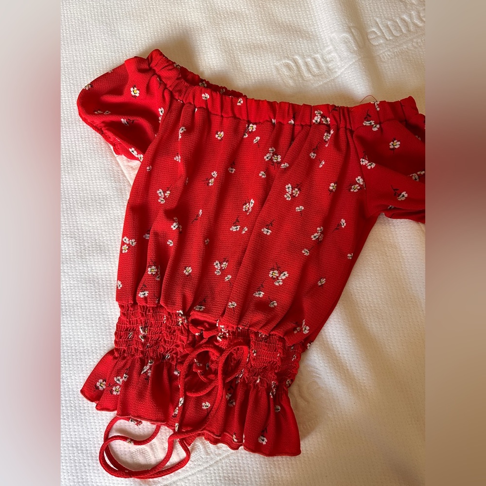 Off the shoulder floral top